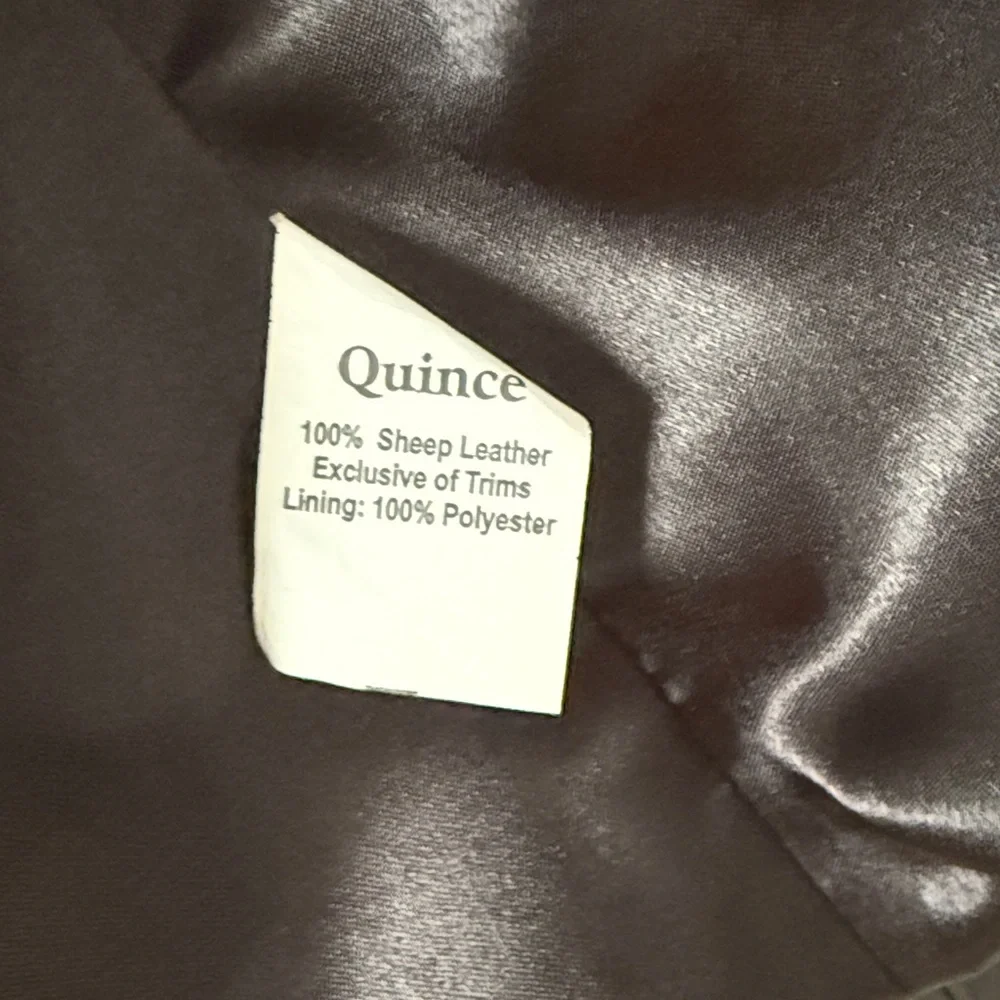 Quince Black Leather Blazer L 
NWT - Picture 4 of 5